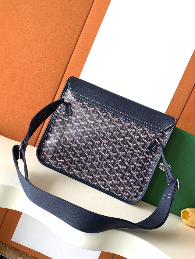 Goyard original canvas coursier messenger bag GY0126 dark blue