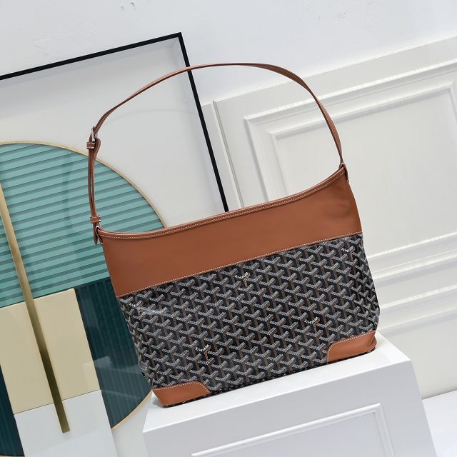 Goyard original canvas mecica hob bag GY0110 brown