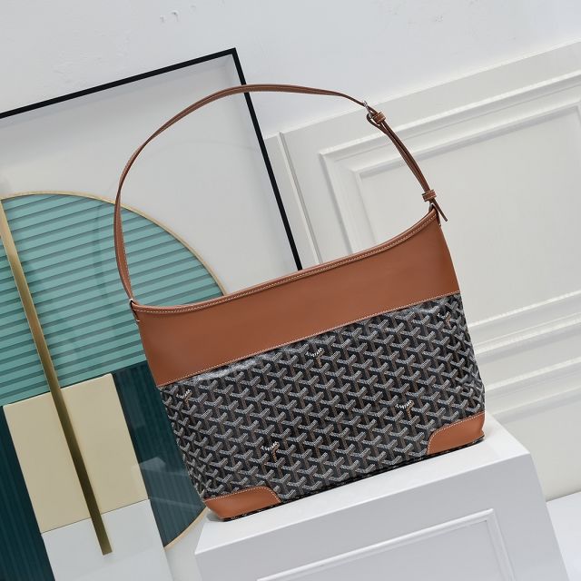 Goyard original canvas mecica hob bag GY0110 brown