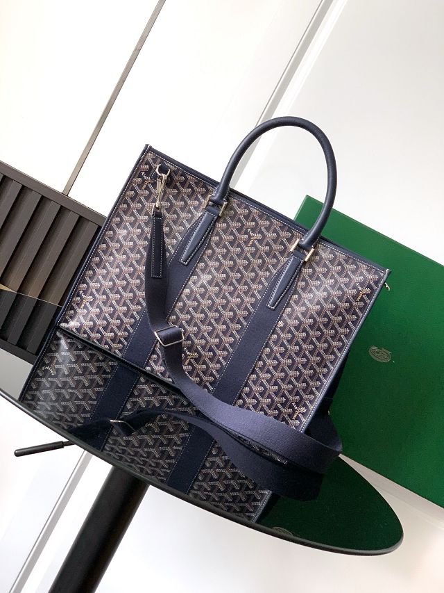 Goyard original canvas morvan document case GY0125 dark blue