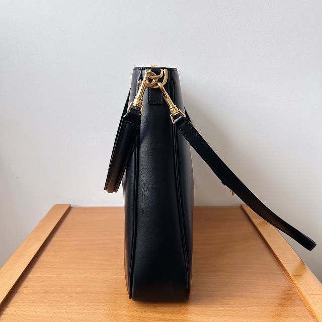 Celine original calfskin medium camille 16 soft bag 119563 black