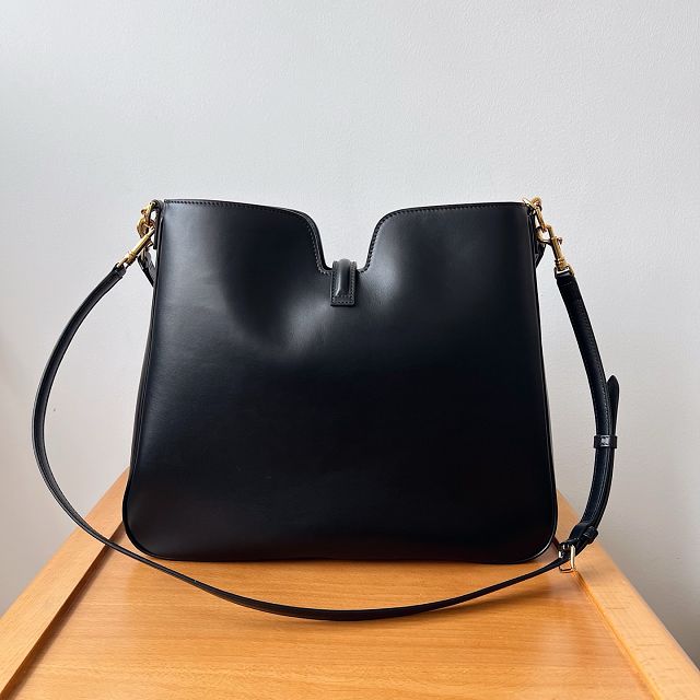 Celine original calfskin medium camille 16 soft bag 119563 black