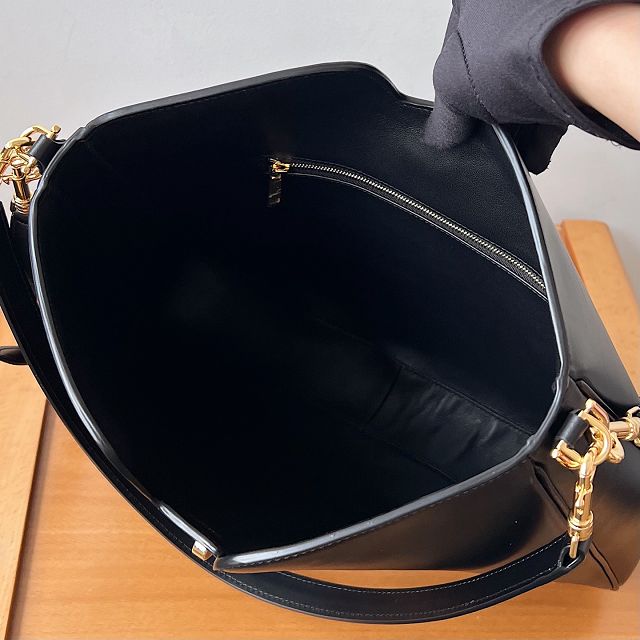 Celine original calfskin medium camille 16 soft bag 119563 black