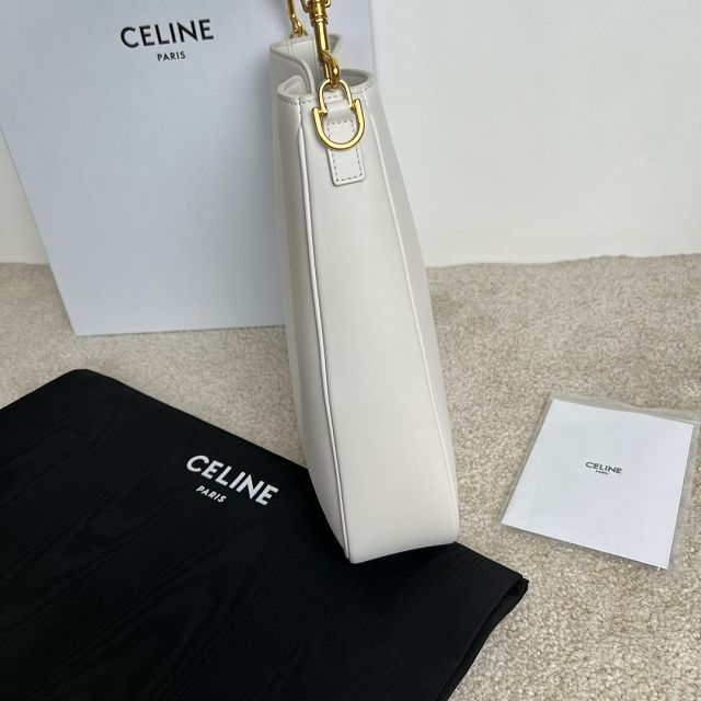 Celine original calfskin medium camille 16 soft bag 119563 white