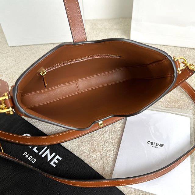 Celine original calfskin small camille 16 soft bag 120693 brown