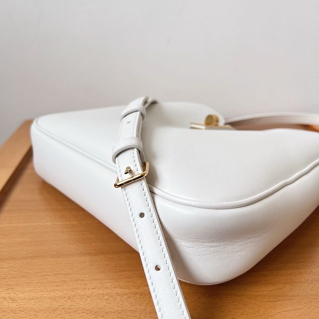 Celine original calfskin small camille 16 soft bag 120693 white