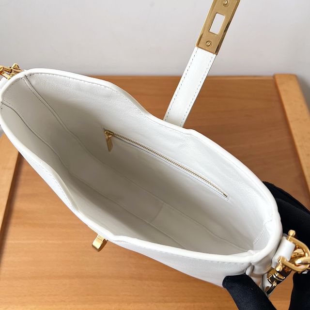 Celine original calfskin small camille 16 soft bag 120693 white