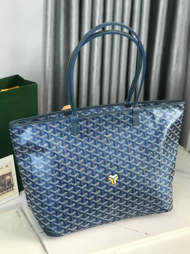 Goyard original canvas artois mm handbag GY0130 pearly blue