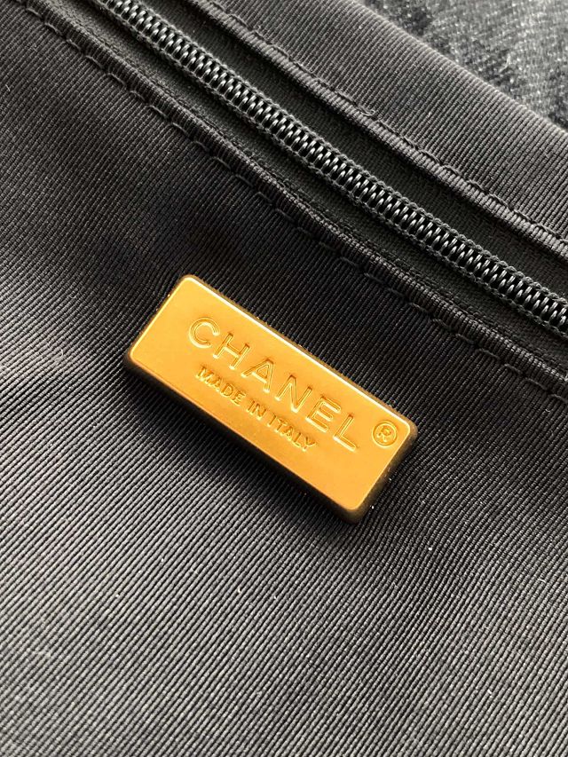 CC original denim large flap bag AS5012 black