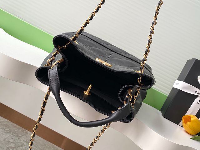 CC original calfskin shopping bag AS5636 black