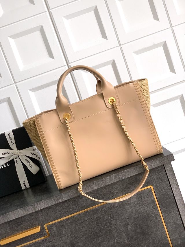 CC original calfskin small shopping bag AS3257 apricot