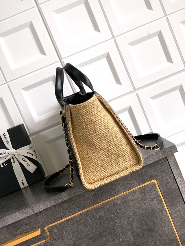CC original calfskin small shopping bag AS3257 black