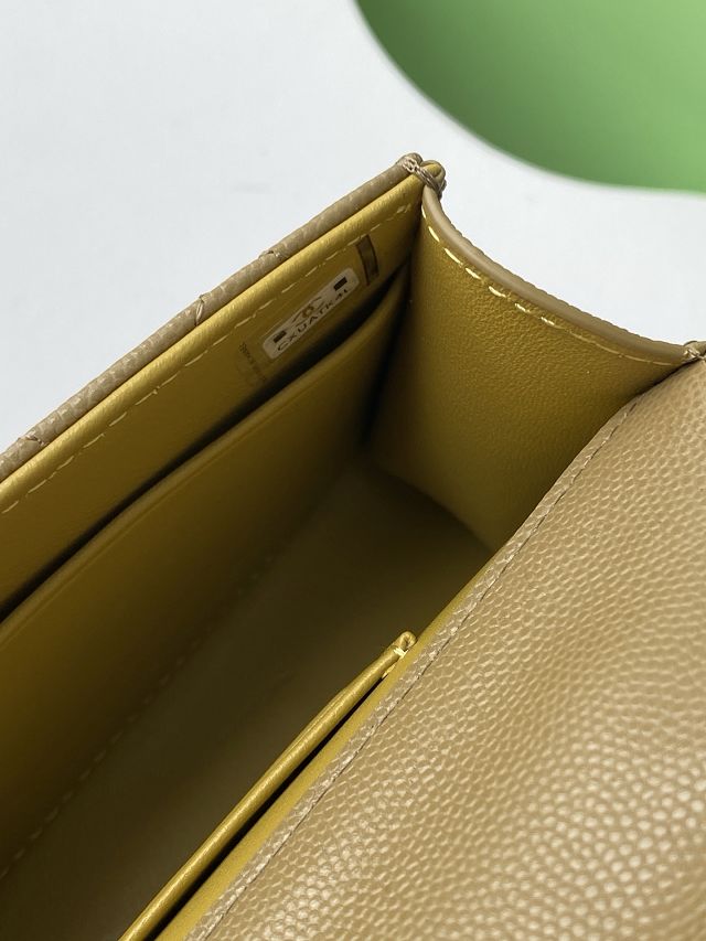 CC original grained calfskin flap phone holder AP3238 avocado