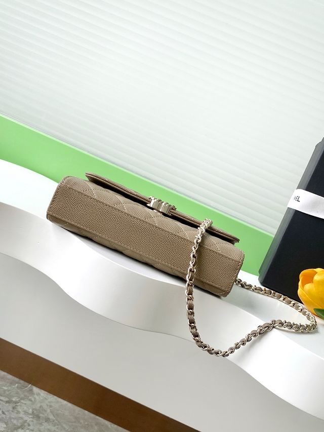 CC original grained calfskin flap phone holder AP3238 khaki