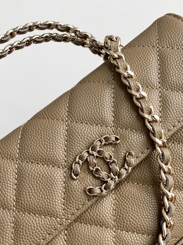 CC original grained calfskin flap phone holder AP3238 khaki