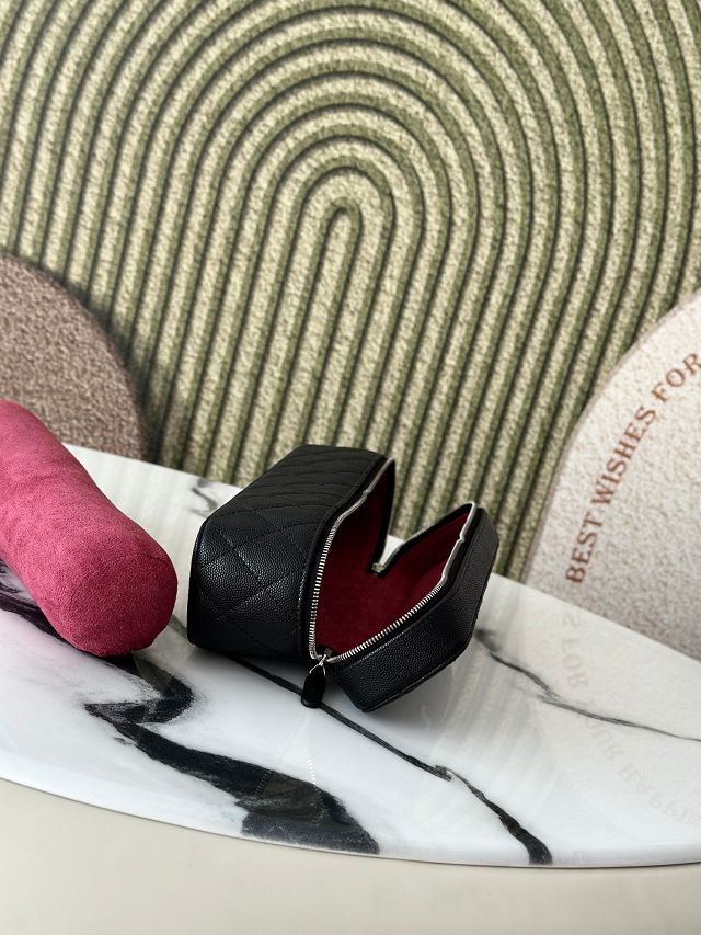 CC original grained calfskin vanity A31108 black