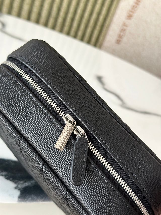 CC original grained calfskin small pouch A31104 black