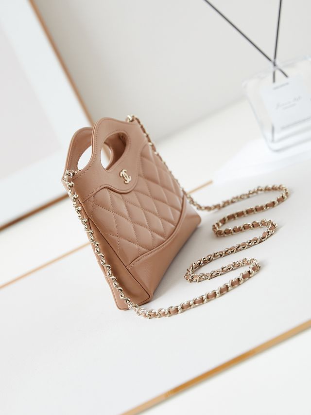 CC original lambskin nano 31 bag AS3656 apricot