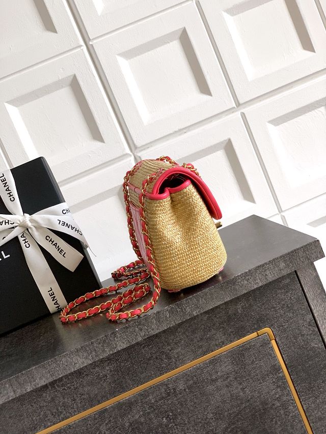 CC original tweed medium flap bag A01112 apricot