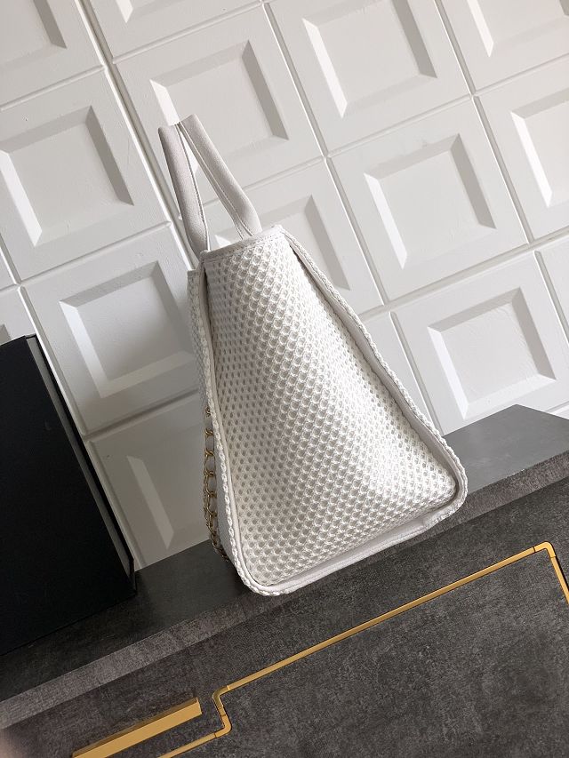 CC original tweed small shopping bag AS3351 white
