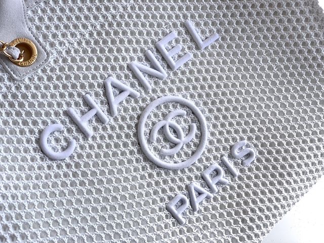 CC original tweed small shopping bag AS3351 white