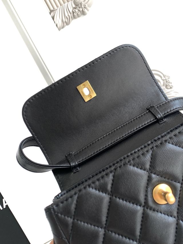 CC original calfskin flap phone holder AP4679 black