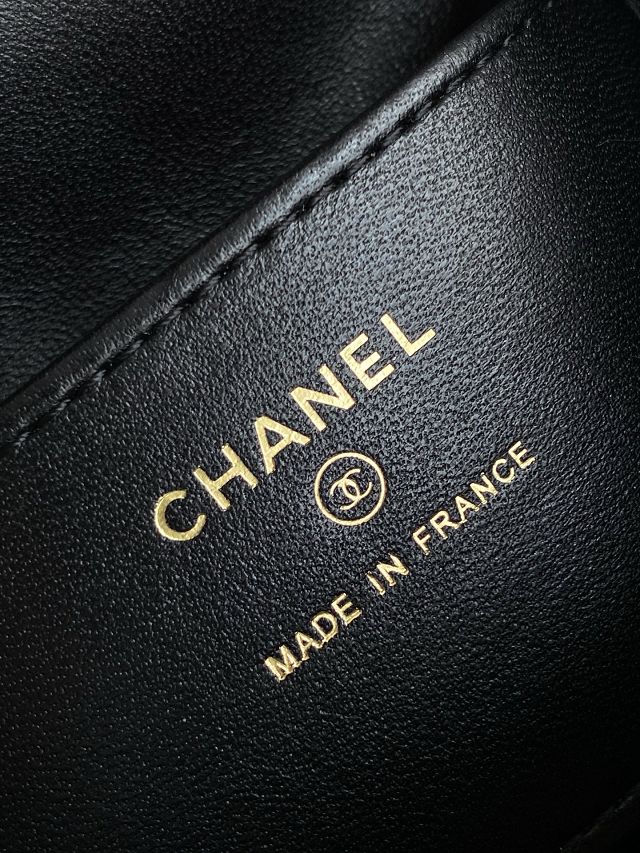 CC original suede calfskin flap phone holder AP4679 black