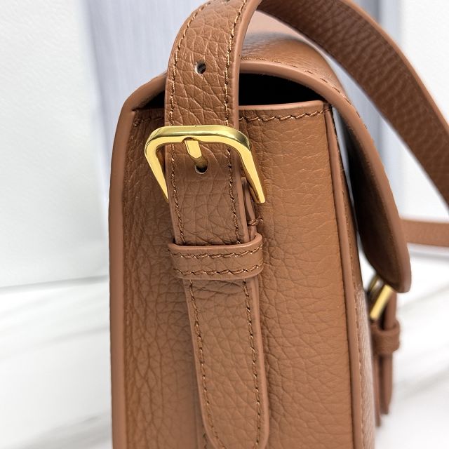 Dior original grained calfskin medium bobby bag M9319 brown