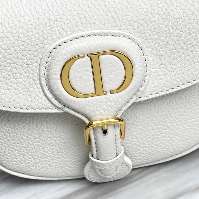 Dior original grained calfskin small bobby bag M9317 white