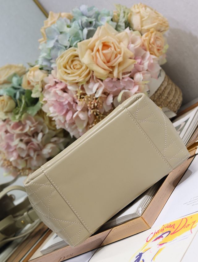Dior original calfskin small signature bucket bag M2840 beige