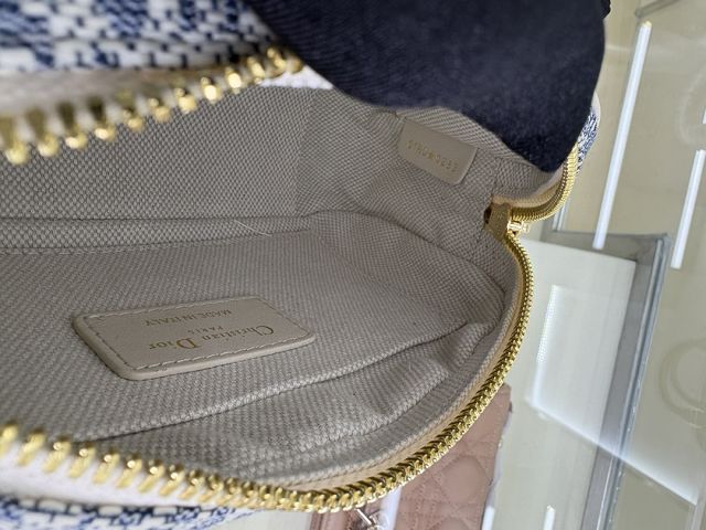 Dior original cotton mini D-vibe bowling bag S2388 blue