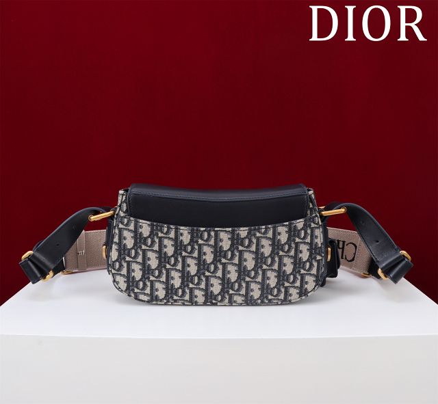 Dior original cotton&calfskin small streetchic bag M3913 blue