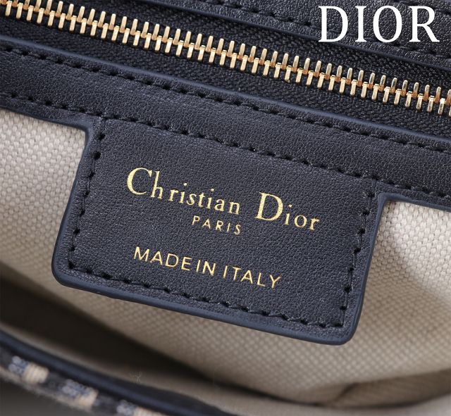 Dior original cotton&calfskin small streetchic bag M3913 blue