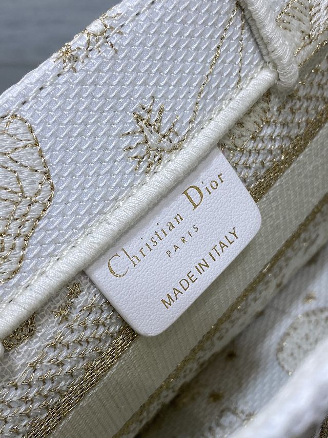 Dior original cotton mini book tote S5573 white