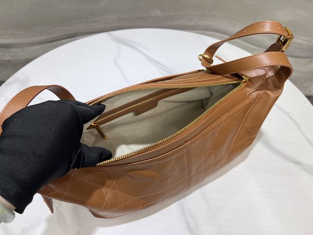 Dior original calfskin medium D-Journey bag M2417 caramel