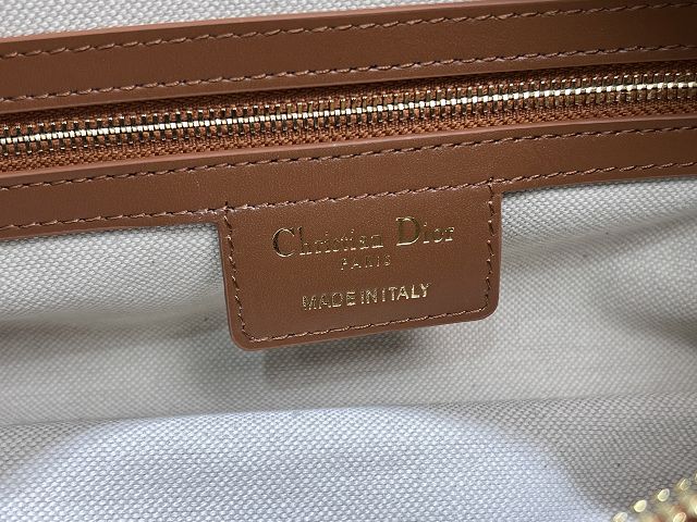 Dior original calfskin medium D-Journey bag M2417 caramel
