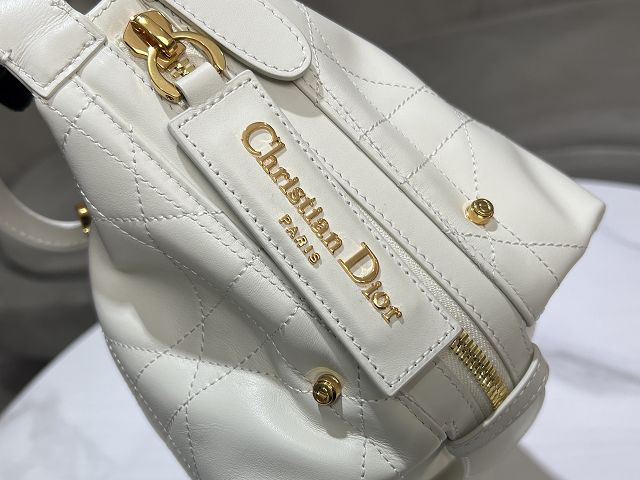 Dior original calfskin medium D-Journey bag M2417 white