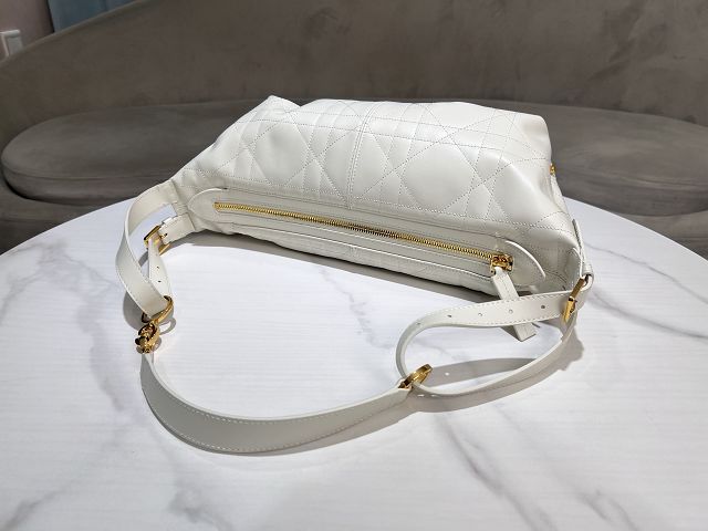 Dior original calfskin medium D-Journey bag M2417 white