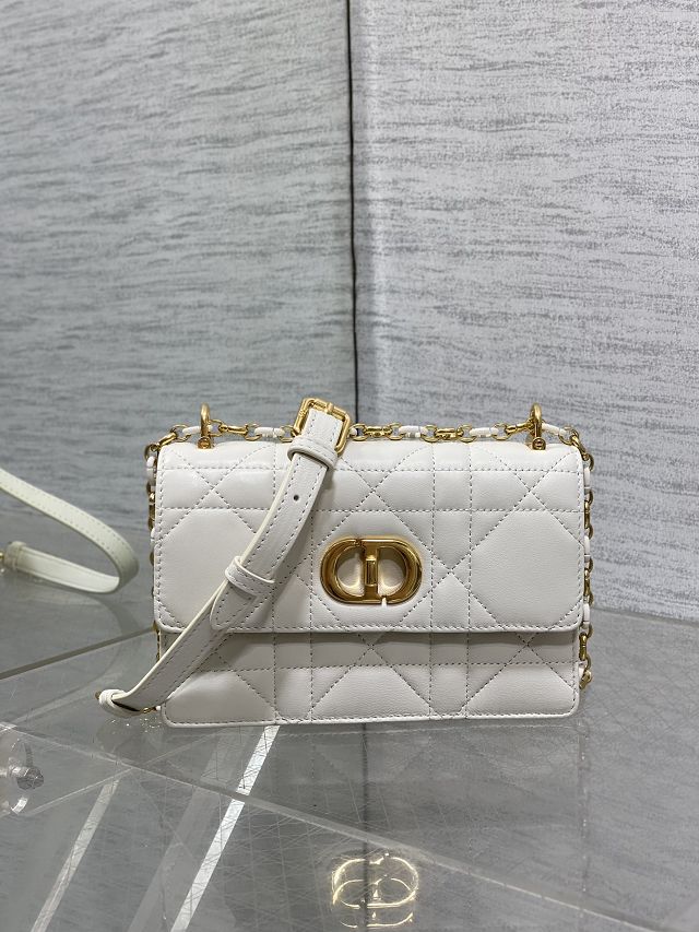 Dior original calfskin mini caro bag M9240 white