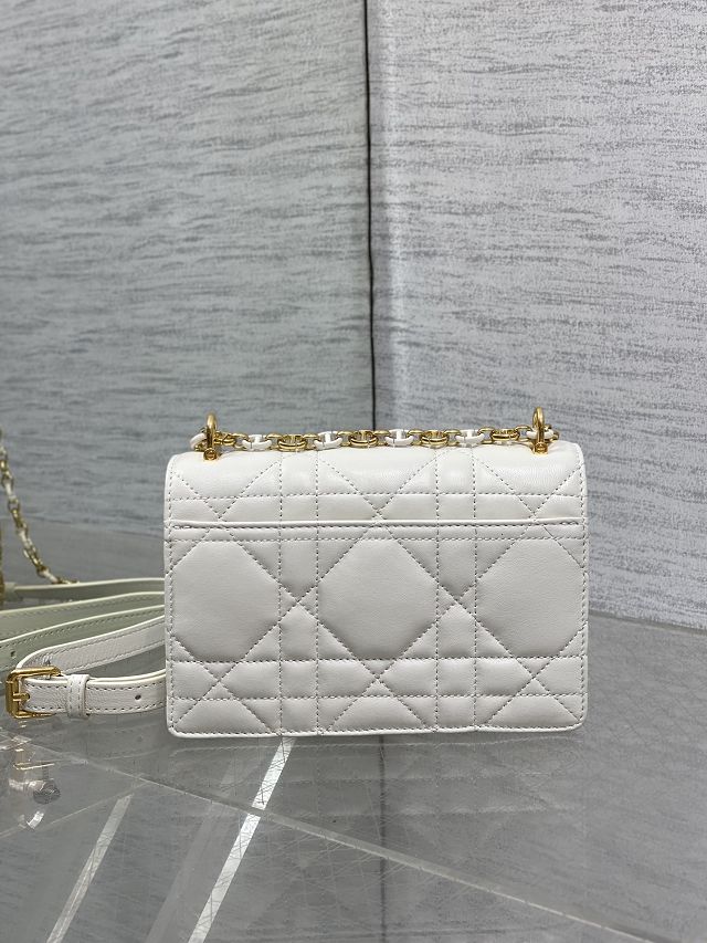Dior original calfskin mini caro bag M9240 white