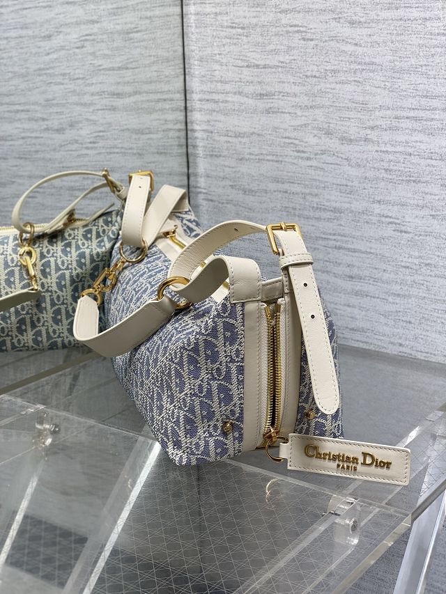 Dior original cotton medium D-Journey bag M2417 blue