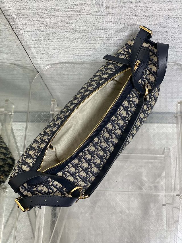 Dior original cotton medium D-Journey bag M2417 dark blue
