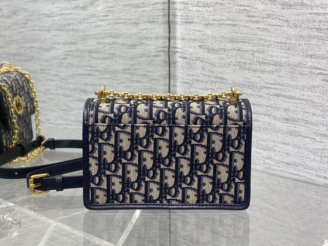 Dior original cotton mini caro bag M9240 dark blue