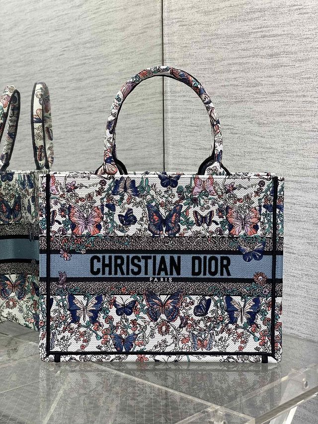 Dior original cotton medium book tote bag M1296