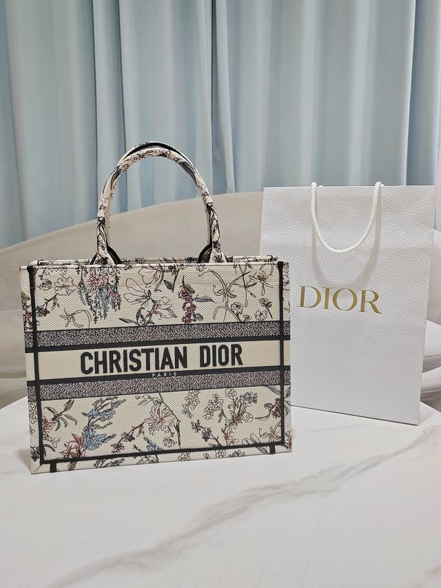 Dior original cotton medium book tote bag M1296