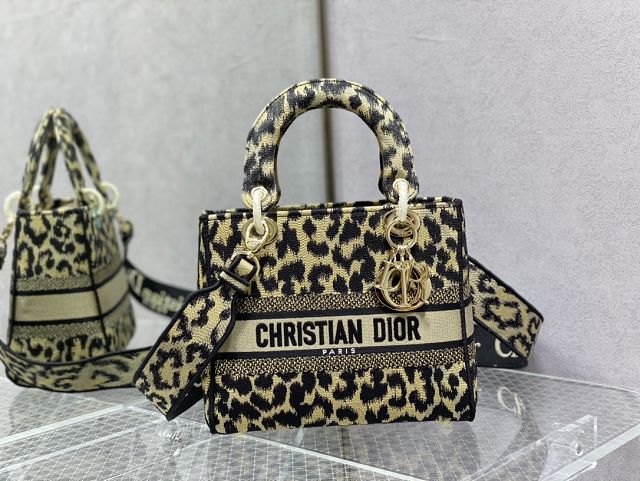 Dior original cotton medium lady bag M0565 