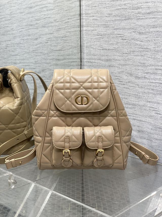 Dior original lambskin medium caro backpack M6301 biscuit