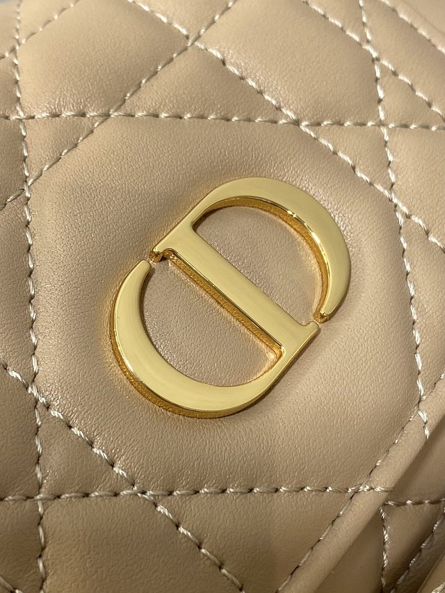 Dior original lambskin small caro backpack M6302 biscuit