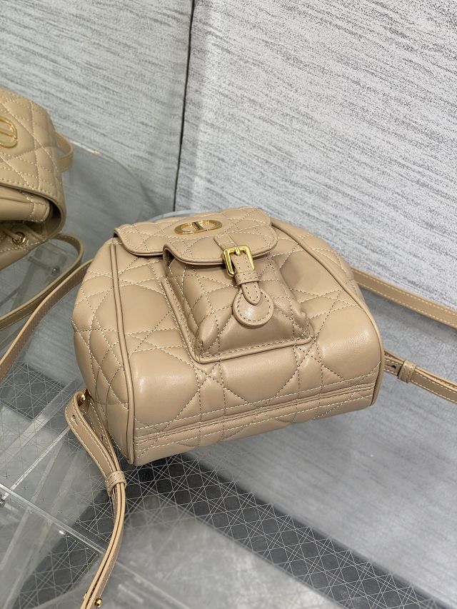 Dior original lambskin small caro backpack M6302 biscuit