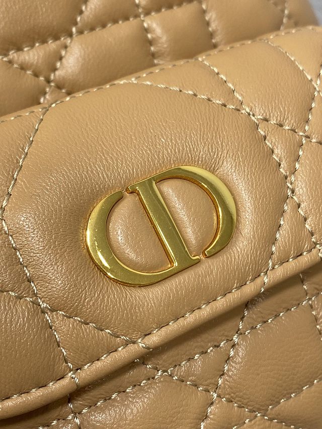 Dior original lambskin small caro bucket bag M3372 brown